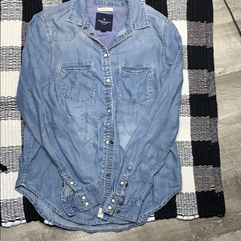 American Eagle Outfitters Jean Shirt size XS - Picture 1 of 6